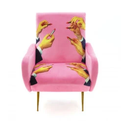 Toiletpaper Armchair - Lipsticks Pink By Seletti