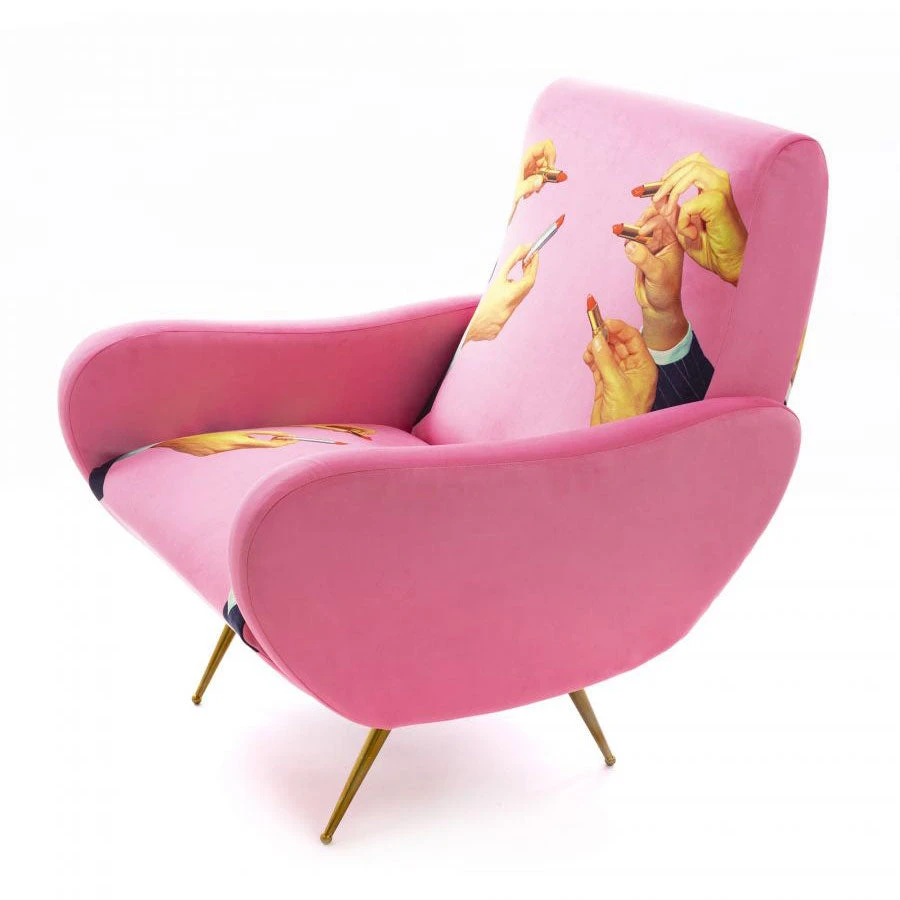 Toiletpaper Armchair - Lipsticks Pink By Seletti 2 Toiletpaper Armchair - Lipsticks Pink By Seletti - Image 2