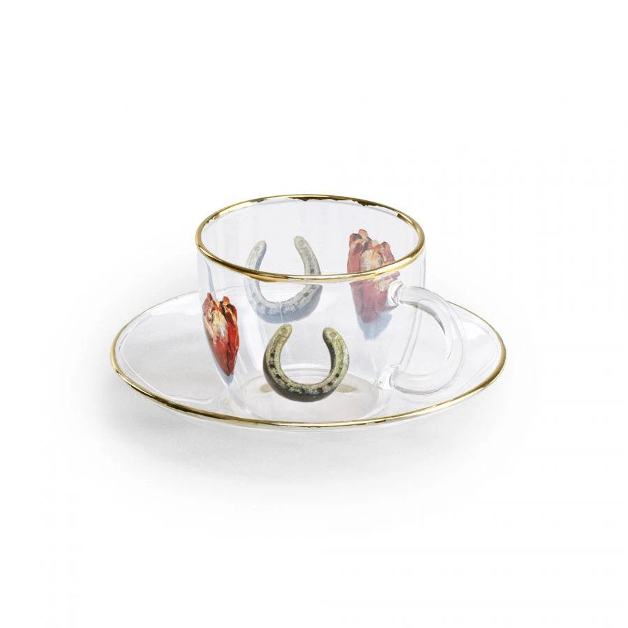 Toiletpaper Glass Coffee Set - I Love You By Seletti 2 Toiletpaper Glass Coffee Set - I Love You By Seletti - Image 2