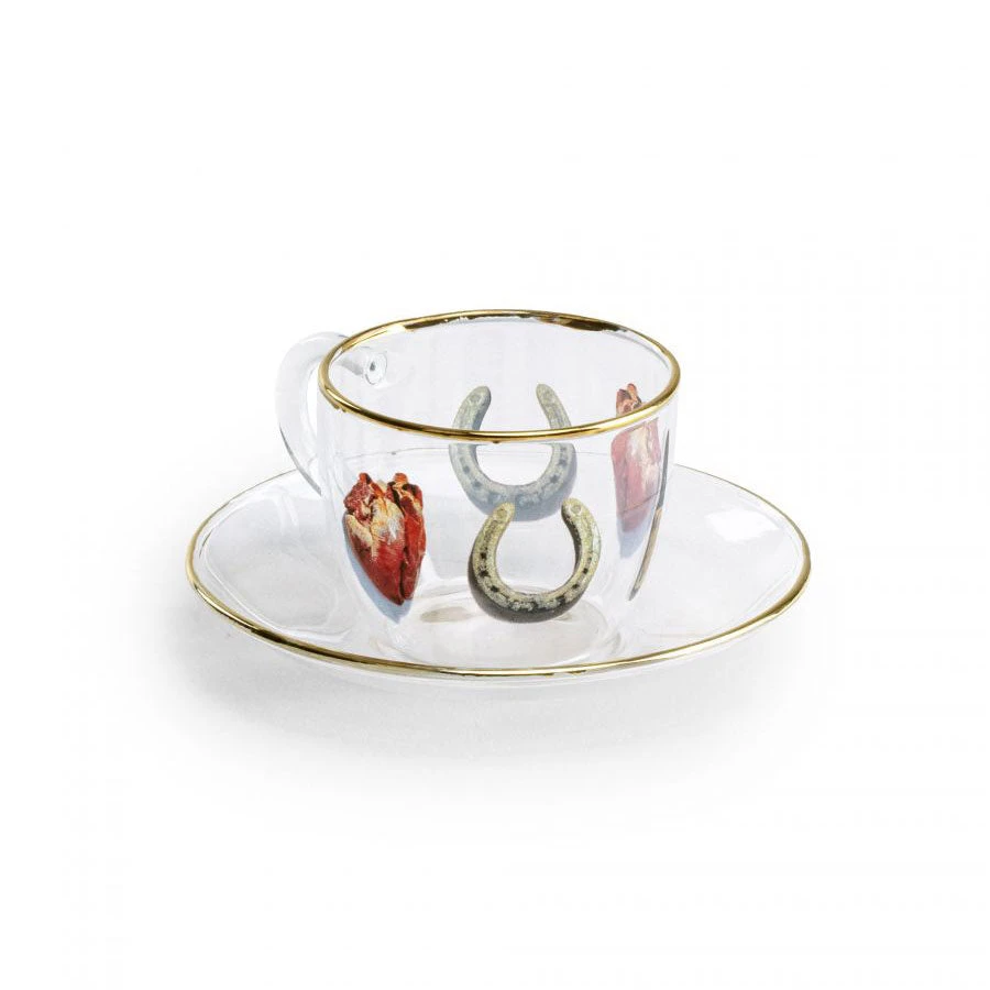 Toiletpaper Glass Coffee Set - I Love You By Seletti 4 Toiletpaper Glass Coffee Set - I Love You By Seletti - Image 4