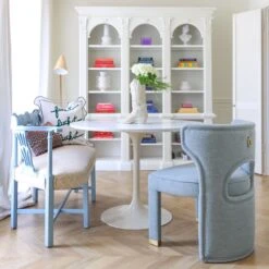 Valerie Dining Chair In French Blue Linen -Scout Design Studio Valerie Chair.09