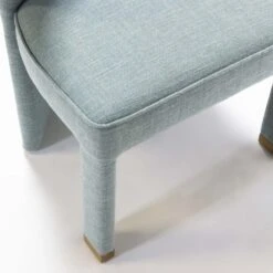Valerie Dining Chair In French Blue Linen -Scout Design Studio ValerieDiningChairinFrenchBlueLinenDetail.02