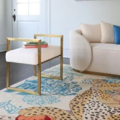 Westland Bench In Ivory Boucle -Scout Design Studio WestlandBench.09