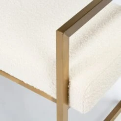 Westland Bench In Ivory Boucle -Scout Design Studio WestlandBenchinIvory.03