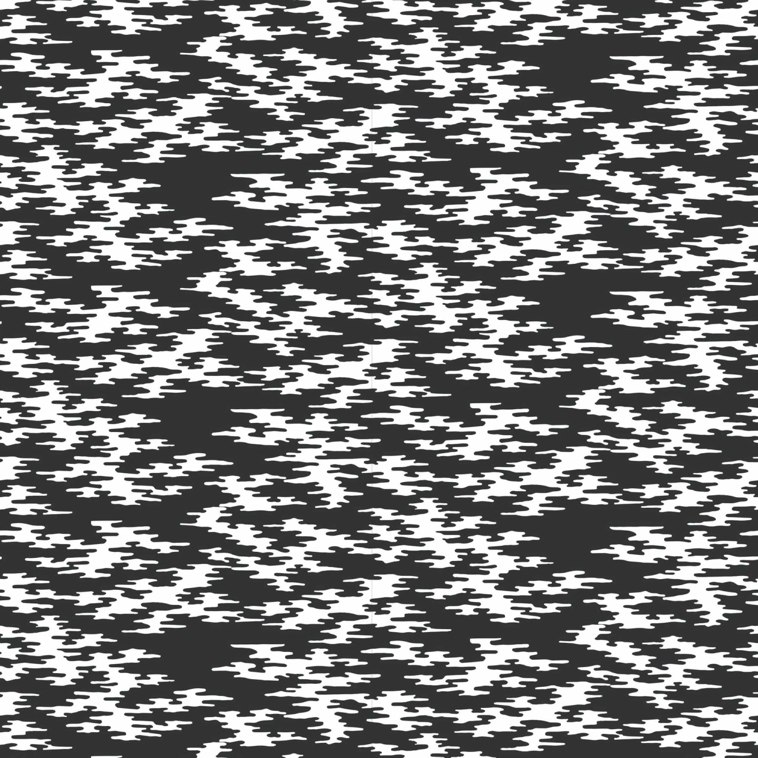 Wood Block Clouds - Black 1 Wood Block Clouds - Black