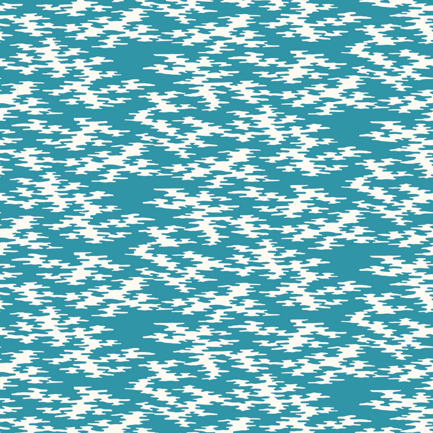 Wood Block Clouds - Teal 1 Wood Block Clouds - Teal