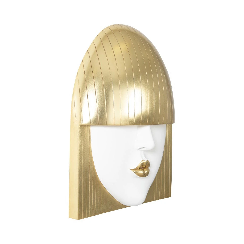 Fashion Faces Large Kiss Wall Art - Gold 2 Fashion Faces Large Kiss Wall Art - Gold - Image 2