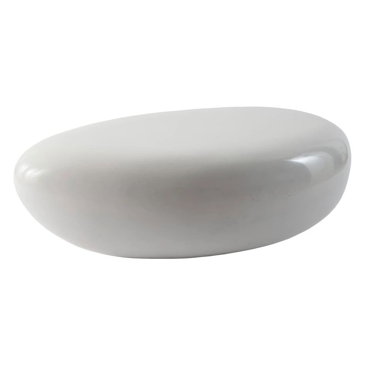 River Stone Small White Coffee Table - White 1 River Stone Small White Coffee Table - White