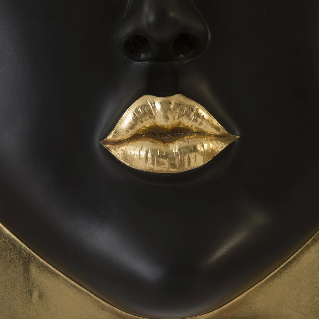 Fashion Faces Large Kiss Wall Art - Black 3 Fashion Faces Large Kiss Wall Art - Black - Image 3