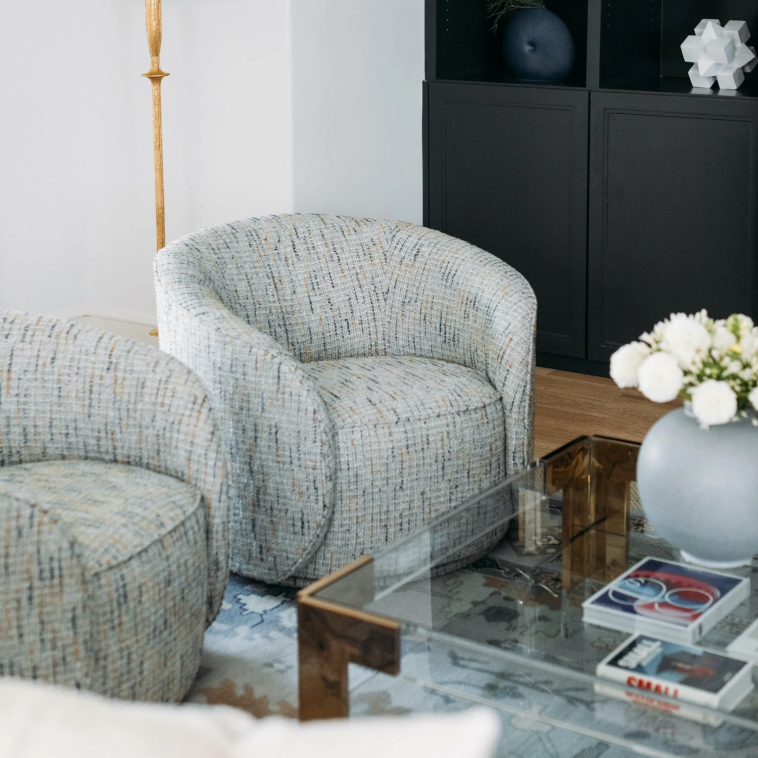 Martita Swivel Chair In Cameo Blue 2 Martita Swivel Chair In Cameo Blue - Image 2